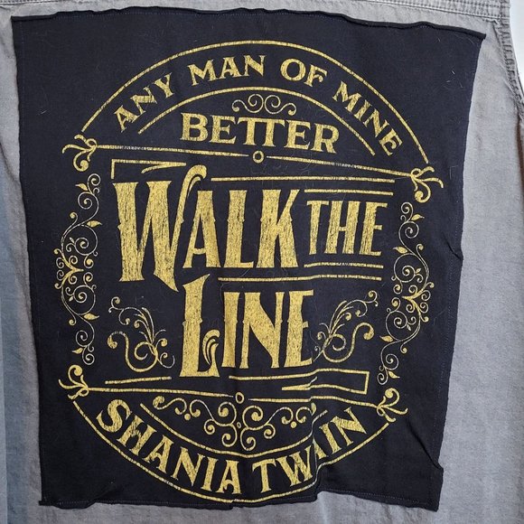 Shania Twain Lightweight Denim Upcycle Vest Sleeveless Shirt  Size 2X - Picture 2 of 4